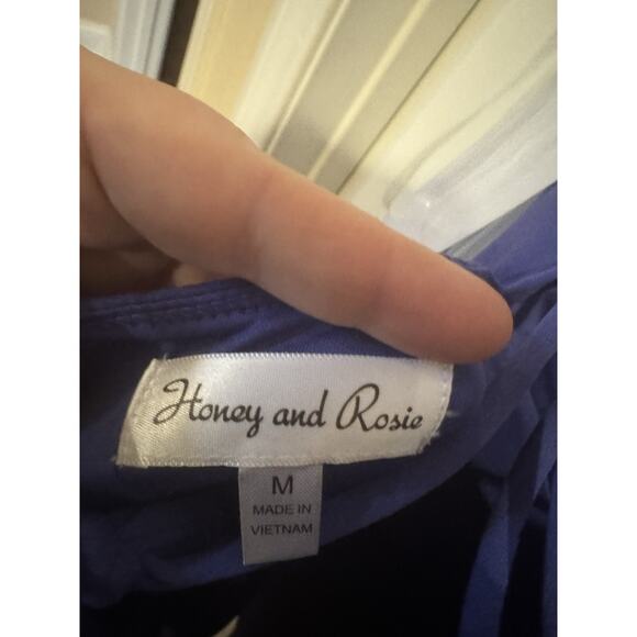 Honor & Rosie Blue Corset Mini Dress NWT Lace Up Back Size Med - Picture 4 of 12